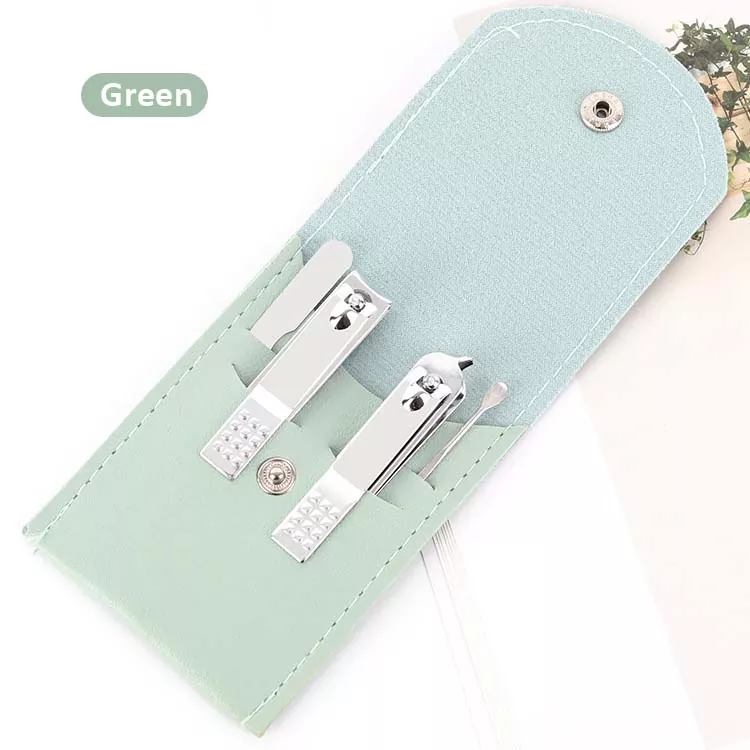 PU PIELE PIELE 4 PCS Set de tăieturi de unghii